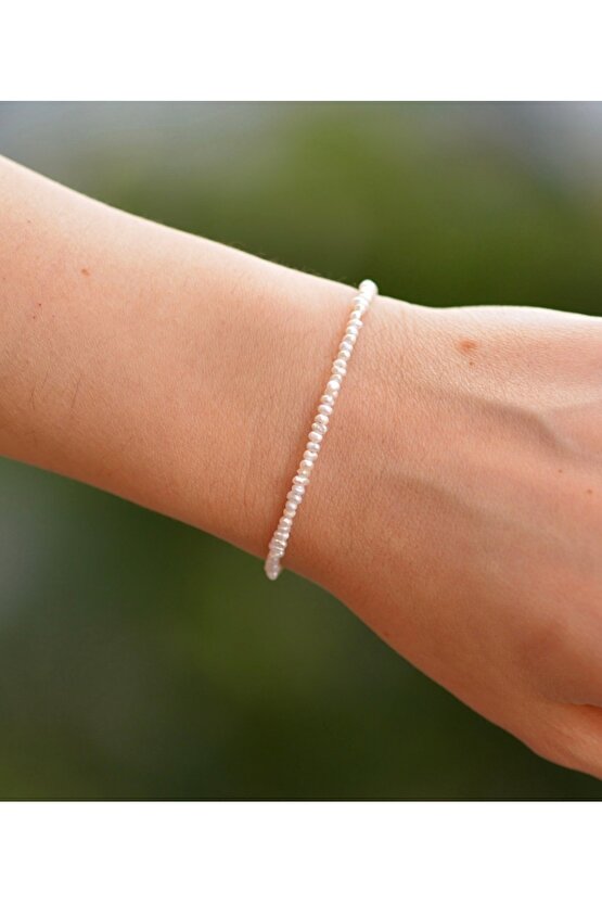 Doğal Kum İnci Kolye Bileklik Set