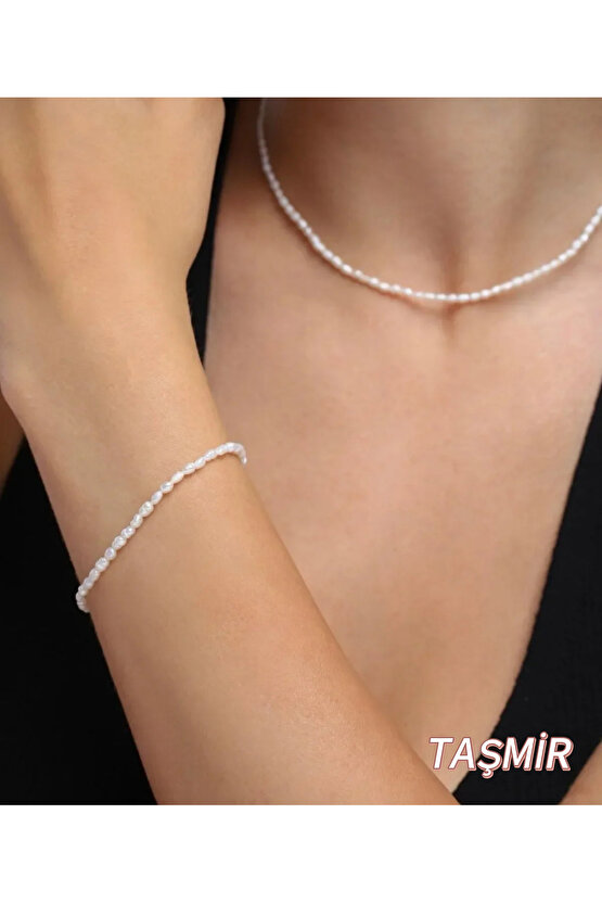 Gerçek Arpa İnci Bileklik