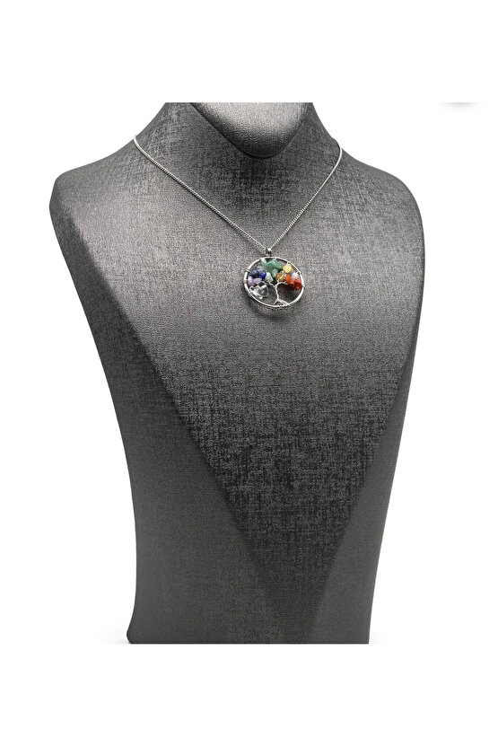 Çakra Hayat Ağacı Doğal Taş Kolye