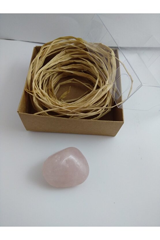 Pembe Kuvars Taşı Biblo 30 35 gr