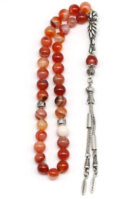 Madagaskar akik 8 mm doğaltaş tesbih 100%100 sertifikalı -Dinginlik ve İçsel Güç Taşı