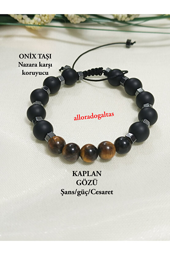 Kaplan Gözü Mat&onix Taşı Bileklik