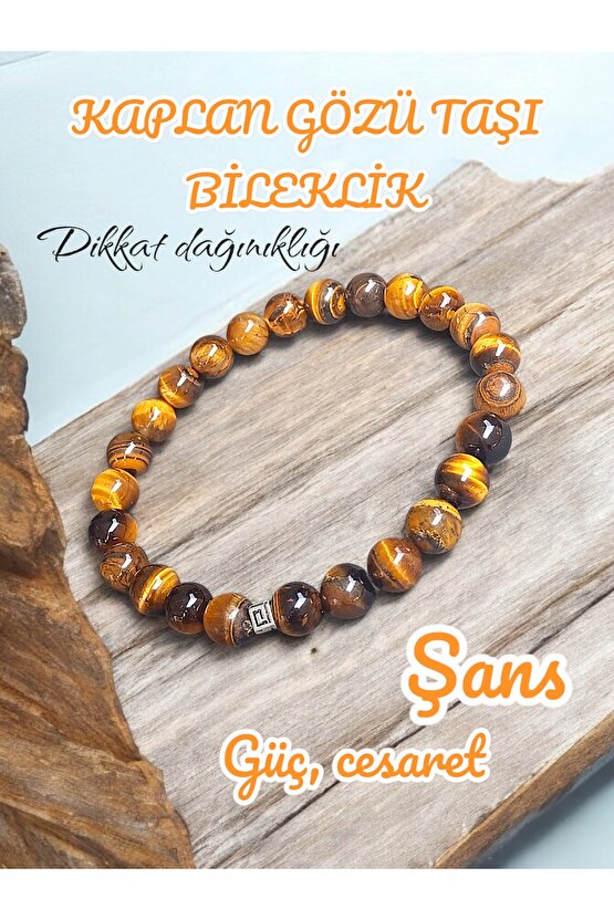 Doğal Taş Kaplan Gözü Taşı Bileklik