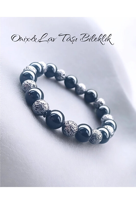 Doğal Taş OnixLav Taşı Bileklik  1210 mm