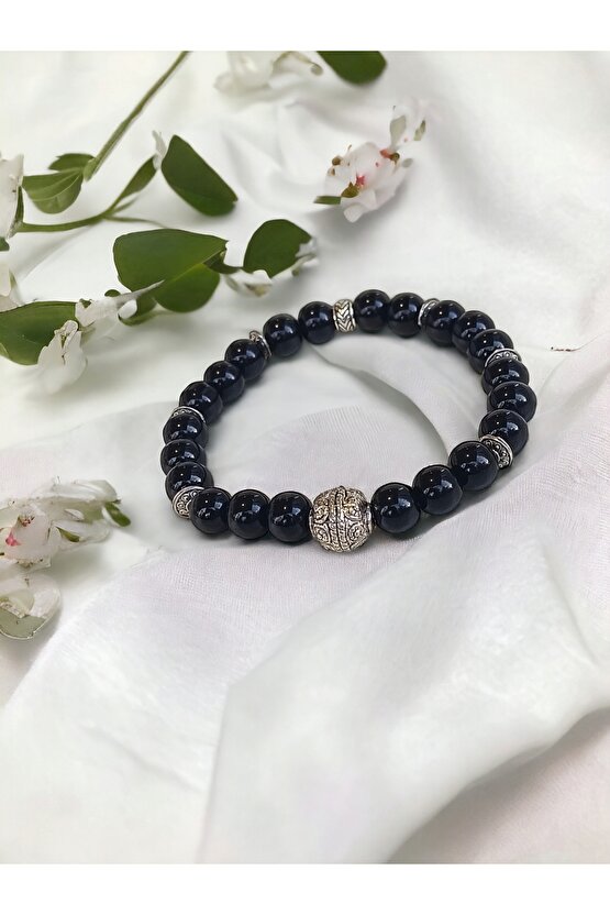 Onix&Hematit Taşı Doğaltaş Erkek Bileklik