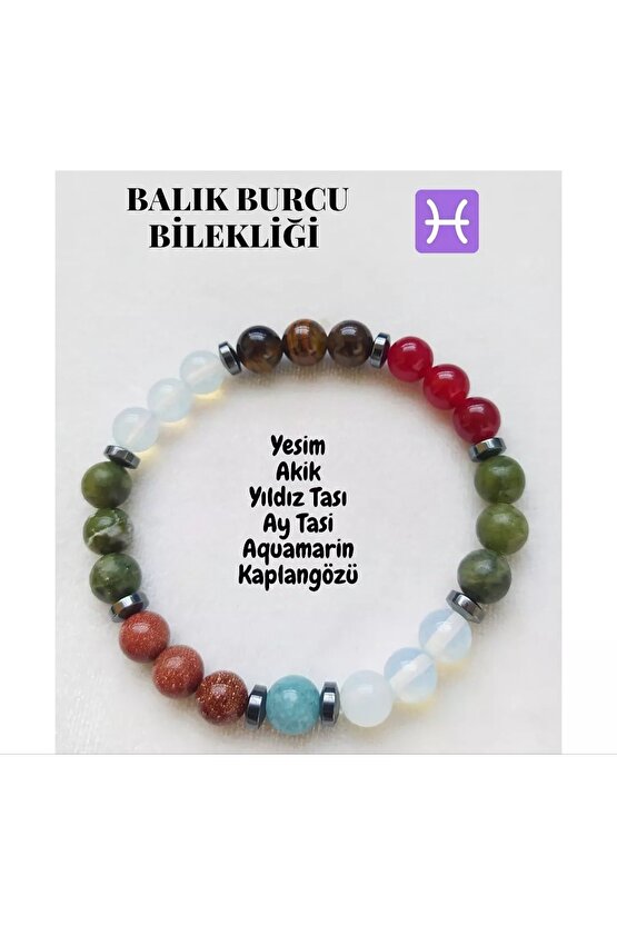 Balık Burcu Doğaltaş Bileklik