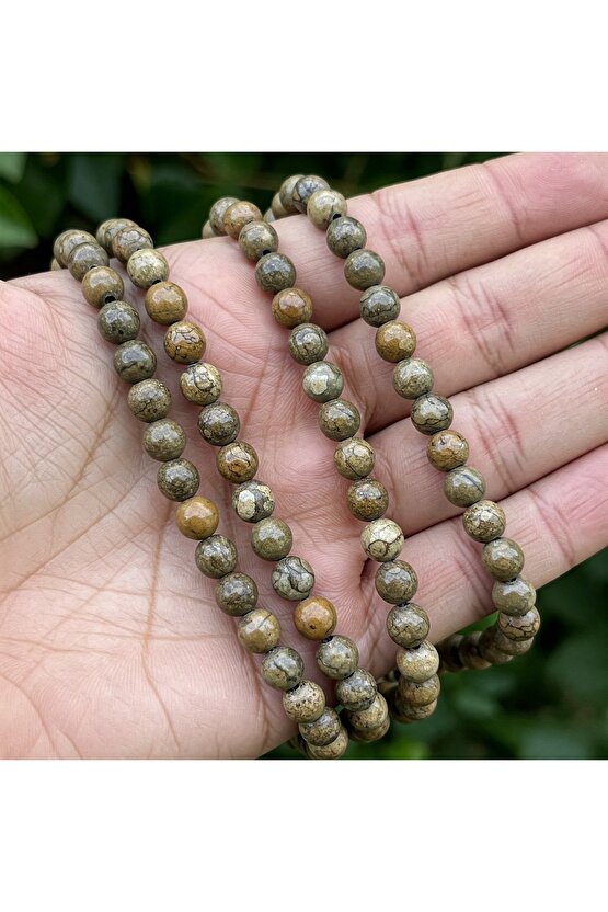 Jasper doğal taş bileklik 8mm
