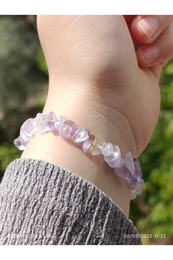 Ametrin Kırık Doğaltaş Kadın Bileklik