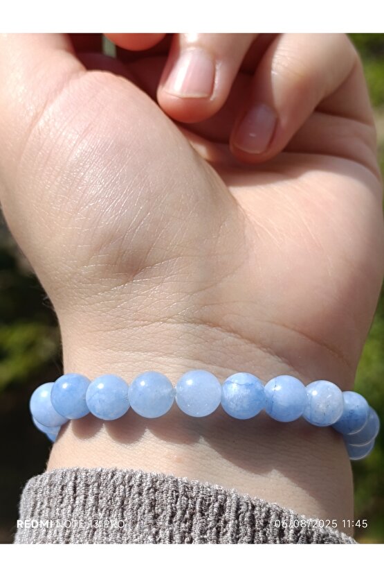 Mavi Kuvars Doğaltaş Kadın ve Erkek Bileklik