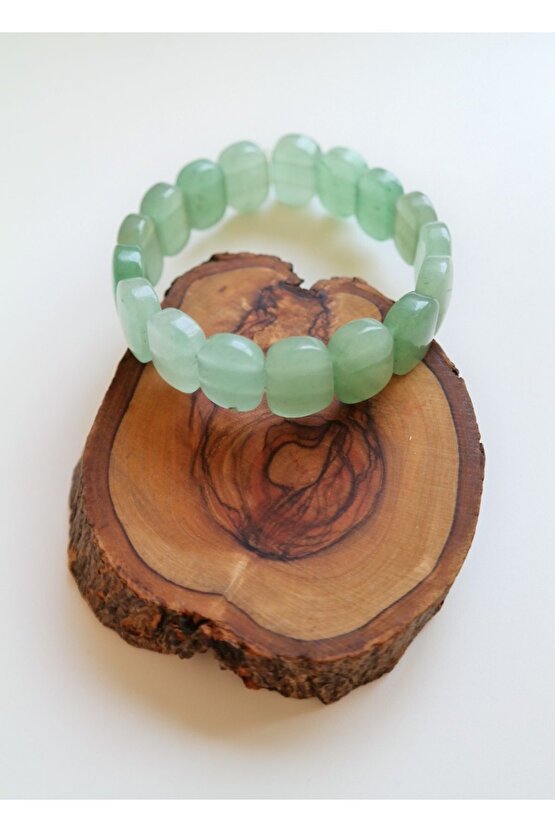 Yeşil Aventurin Doğaltaş Özel Kesim Tasarım Bileklik