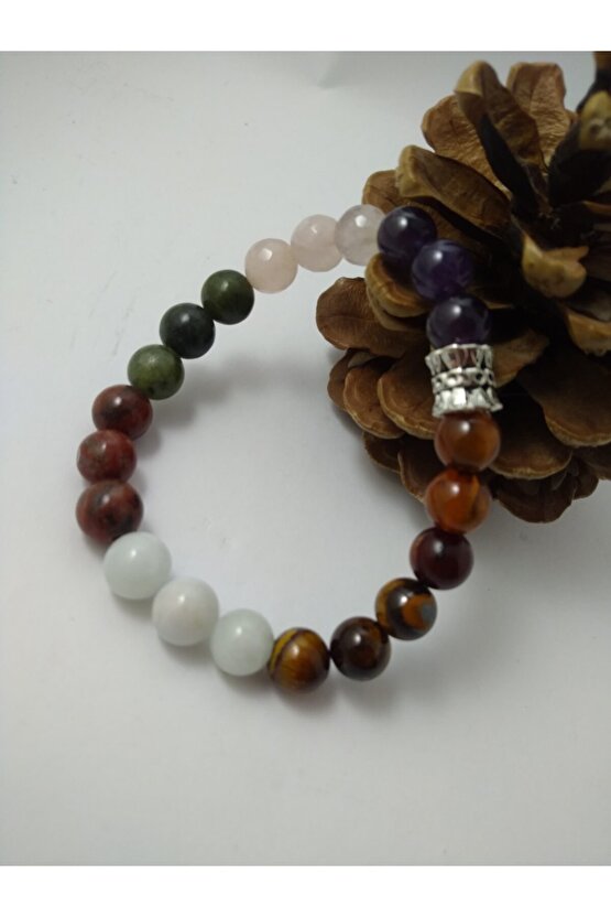 Unisex Çakra Taşı Bileklik  Doğaltaş  Bileklik