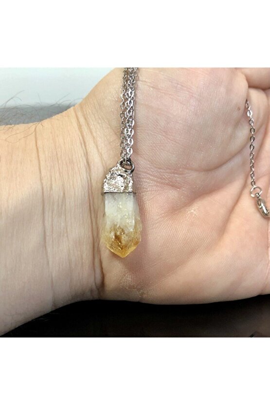 Sitrin Kadın Kolye Bolluk Bereket Şans Gerginlik Ve Stres Taşı