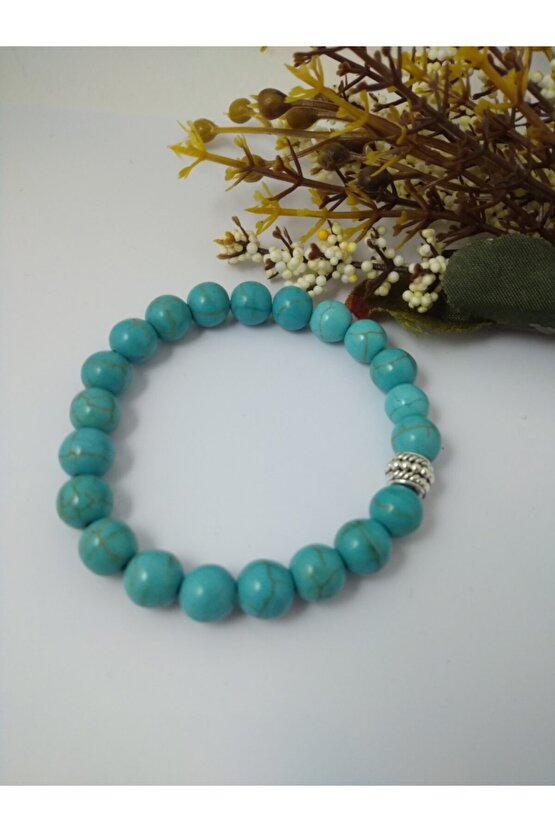 Turkuaz (firuze) Taşı Bileklik  Doğaltaş Unisex Bileklik