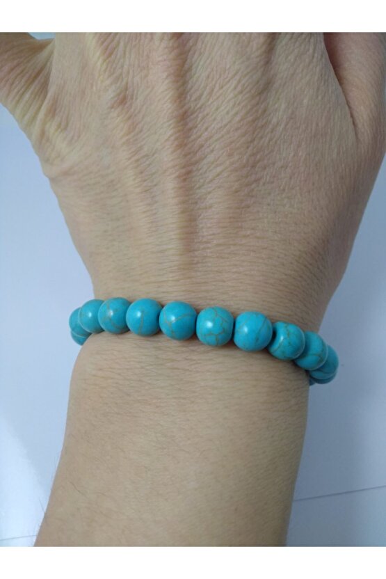 Turkuaz (firuze) Taşı Bileklik  Doğaltaş Unisex Bileklik