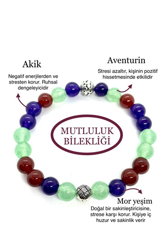 Unisex Doğaltaş Mutluluk Bilekliği