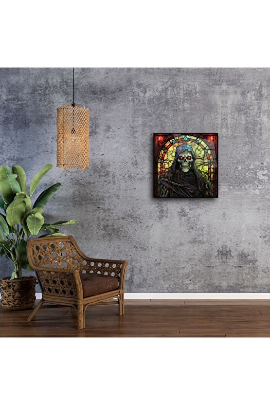 Cam Duvar Sanatı Karanlık Ruh Paneli