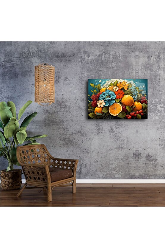 Modern cam mozaik meyve çiçek tablo