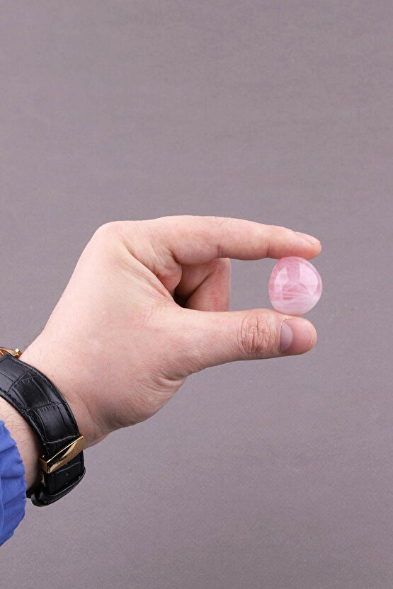 Pembe Kuvars Doğal Taş Tamburlanmış Parça