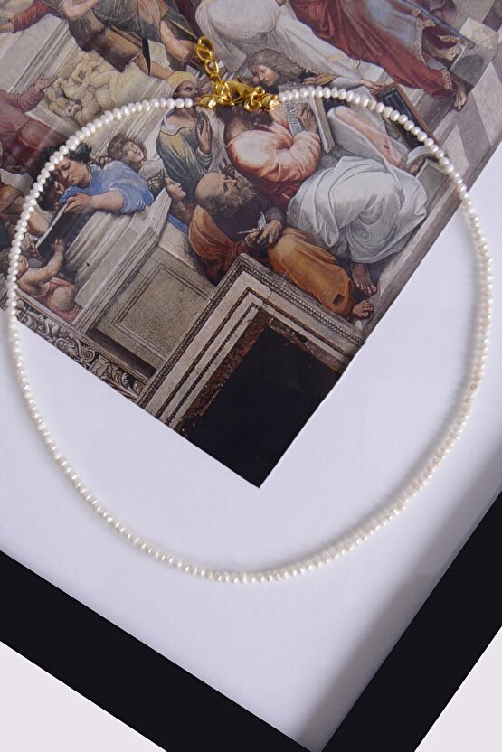 Gerçek Kum Arpa Tatlısu Küçük Inci Kolye