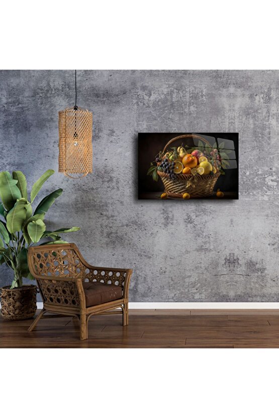 Lüks Meyve Sepeti Cam Tablo