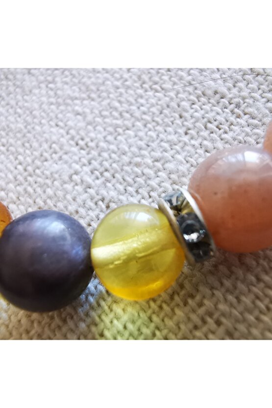 Aslan Burcu  Doğaltaş Bilekliği