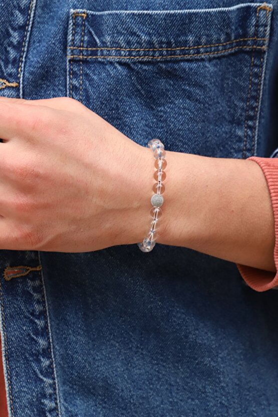 Kristal Kuvars Doğal Taşlı Bileklik