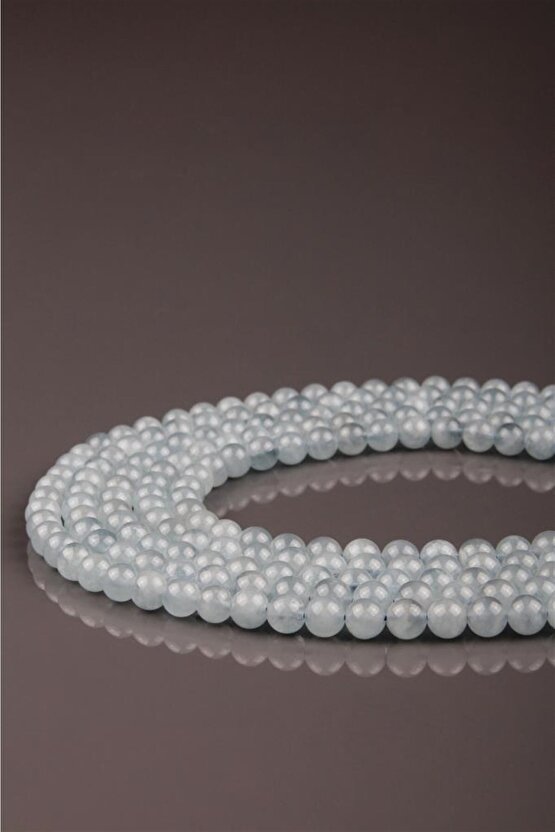 Akuamarin Doğal Taş Dizi 8 Mm Küre Kesim