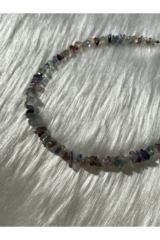 Florit Kırıktaş Doğal Taş Kolye