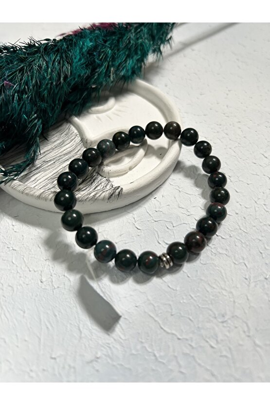 Kan Taşı (helyotrop) Bileklik