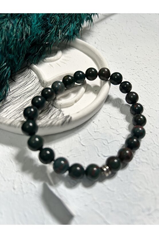 Kan Taşı (helyotrop) Bileklik