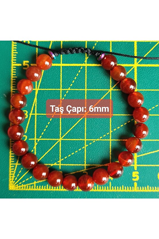 Karnelyan Akik Doğal Taş Bileklik (EL YAPIMI TASARIM ÜRÜNLER)