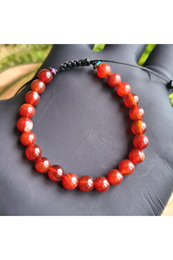 Karnelyan Akik Doğal Taş Bileklik (EL YAPIMI TASARIM ÜRÜNLER)