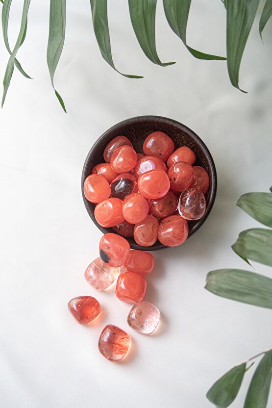 Çilek Kuvars Tamburlanmış Tımbıl Taş