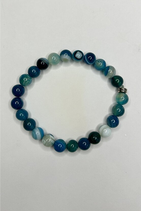 Mavi Akik Doğal Taş Bileklik