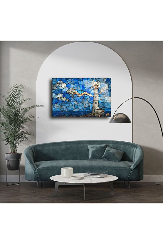 Cam Deniz Feneri Duvar Tablosu