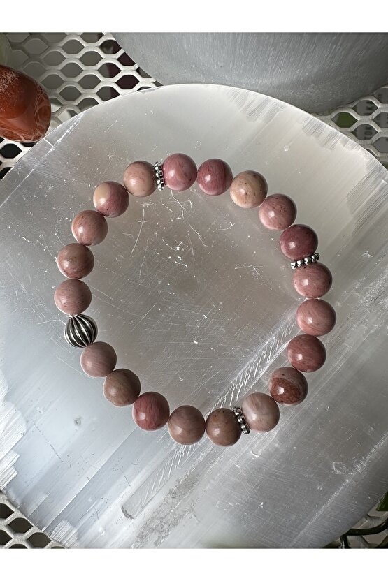 Rodonit Doğal Taş Bileklik