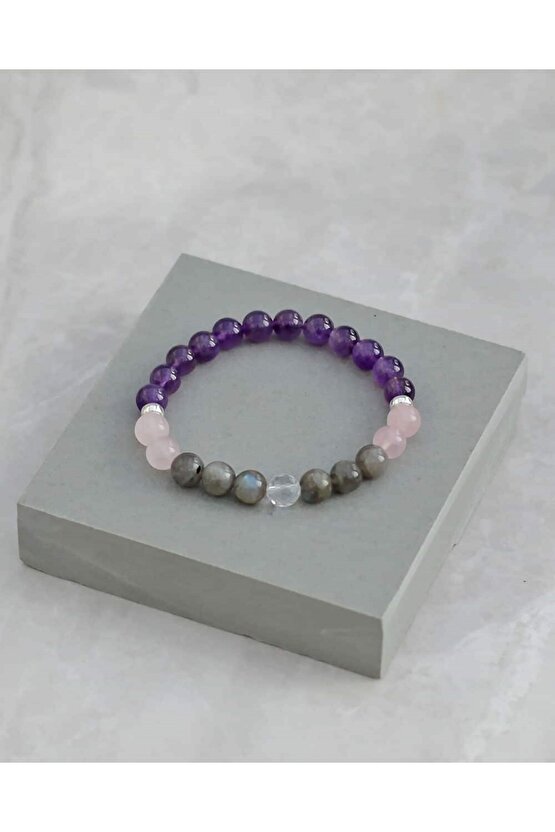 Sertifikalı Doğal Taş Bileklik 8 Mm Stres