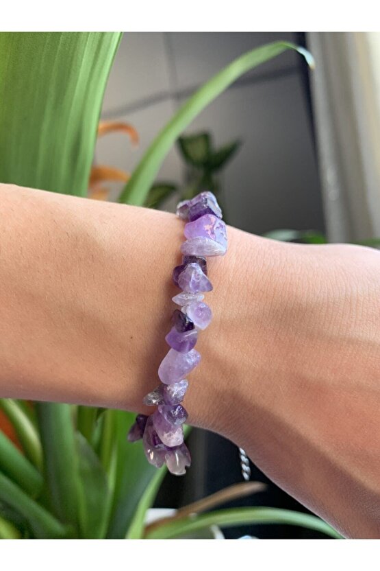 Ametist Taşı Kırıktaş Doğal Taş Bileklik