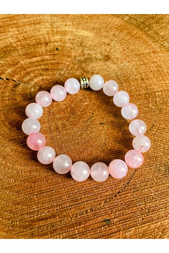 Pembe Kuvars Taşı Doğaltaş Bileklik