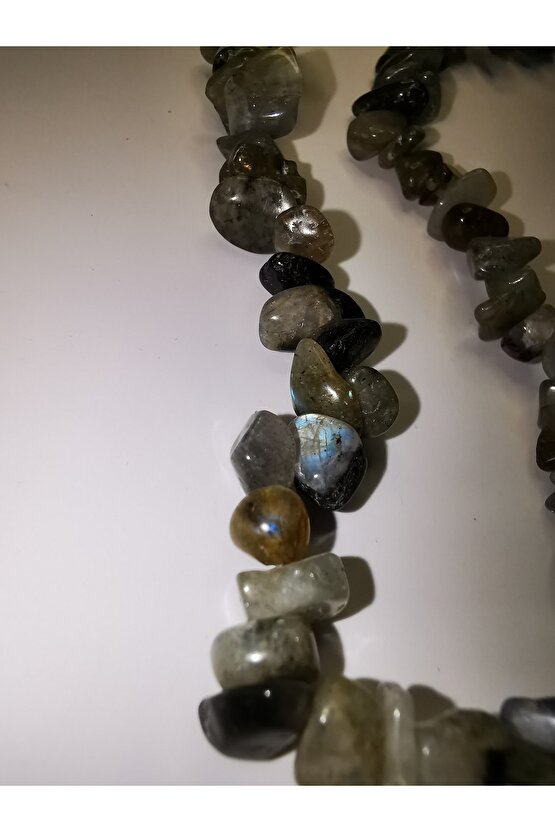 Labradorit kırıktaş doğaltaş dizi kolye