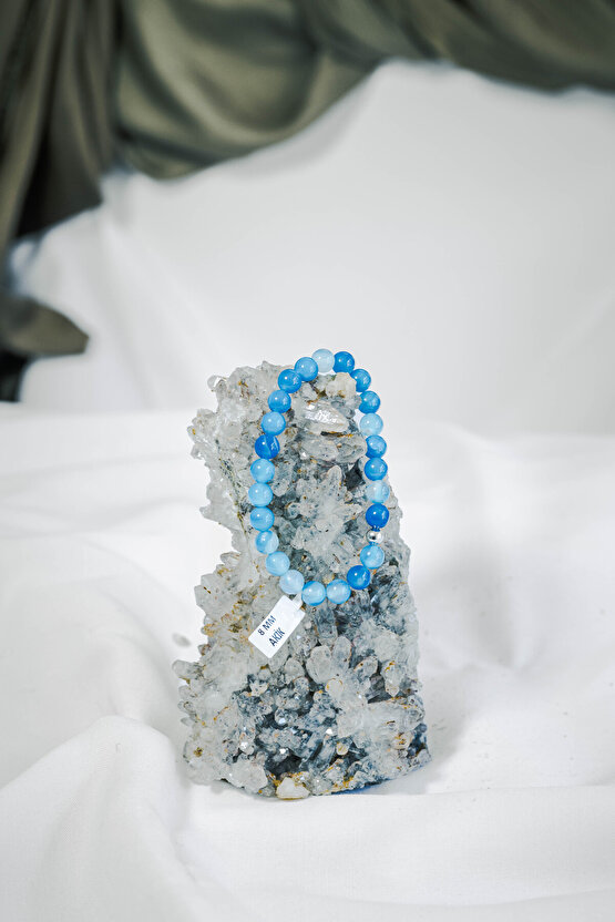 mavi akik doğaltaş bileklik