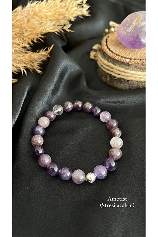 Ametist Doğal Taş Bileklik