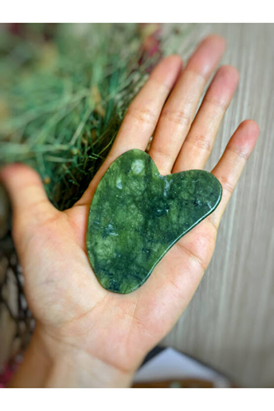 Kalp Guasha Yüz Masaj Aleti Doğal Taş YÜZ MASAJ