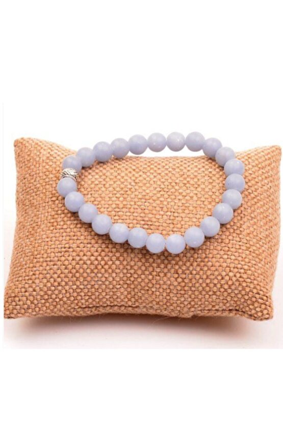 Anjelit (MELEK) Doğal Taş Bileklik 6mm