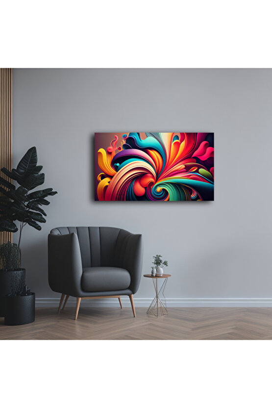 Karışık Desenler Cam Tablo Duvar Dekoru 14