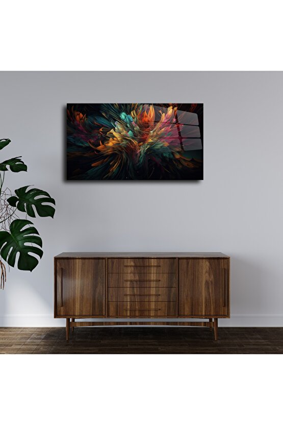 Karışık Desen Cam Tablo Duvar Dekoru 2