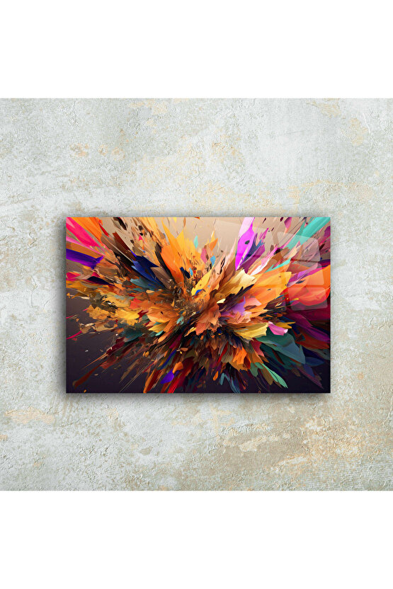 Karışık Desenler Cam Tablo Duvar Dekoru 13