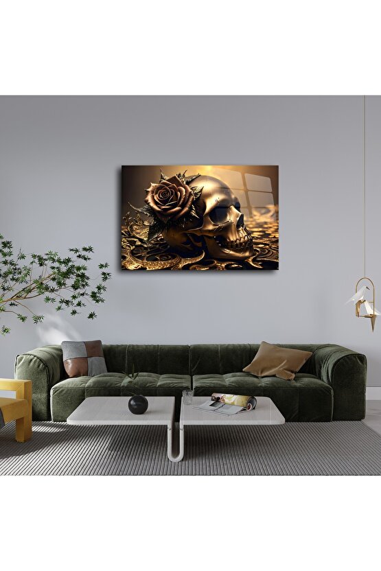 Kuru Kafa Görseli Cam Tablo Duvar Dekoru 2