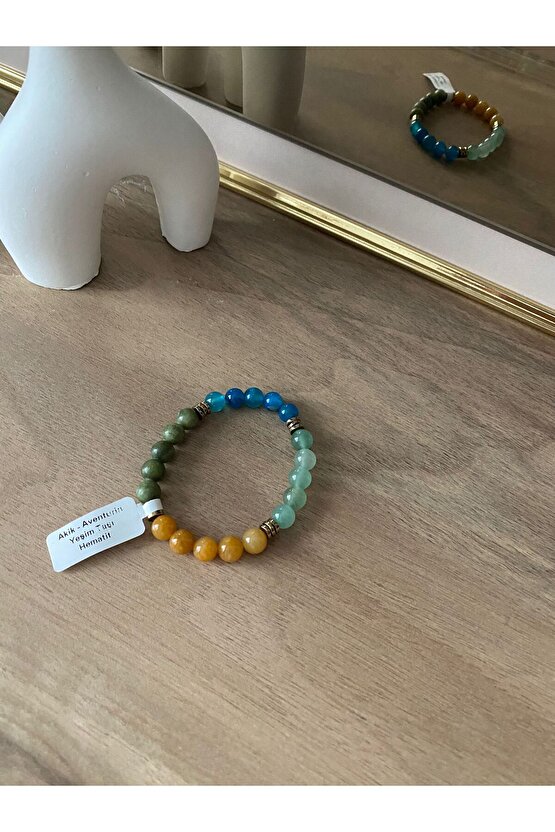 DOĞAL TAŞ BOĞA BURCU BİLEKLİK