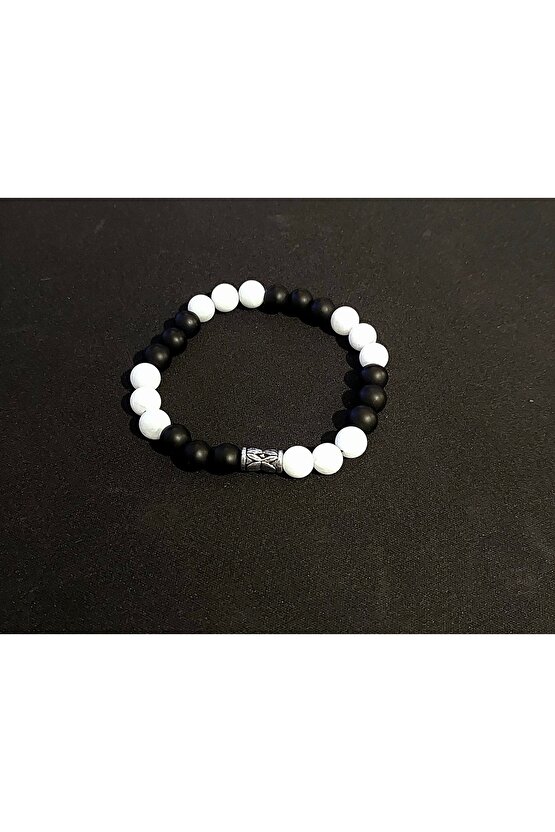 DOĞAL TAŞ BİLEKLİK (KUVARS MAT ONİX) 8MM